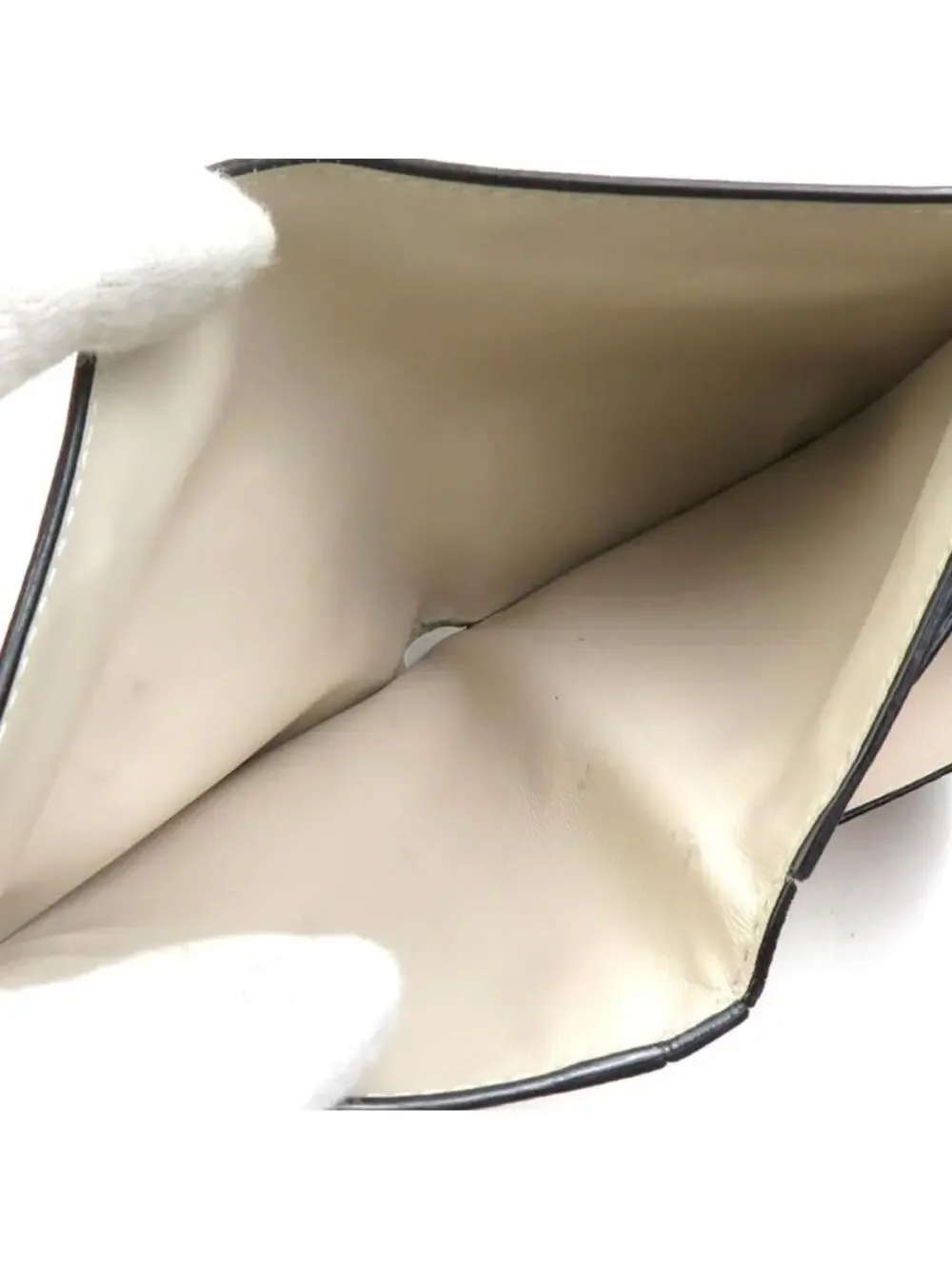 Auth Valextra Trifold Wallet Beige #280363V16B